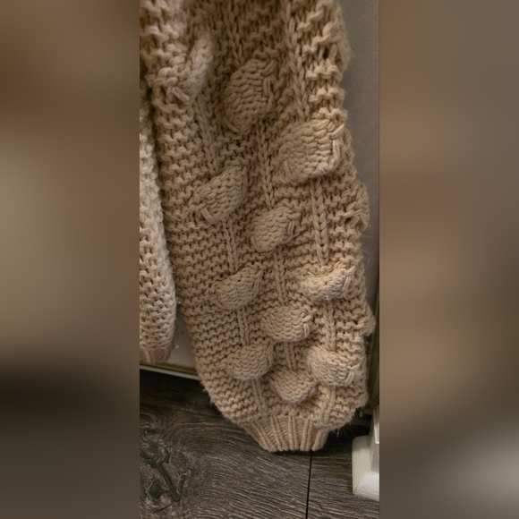 Tea & Cup Los Angeles Knit Cardigan Bubble Sleeves M/L Polyester - Picture 16 of 16